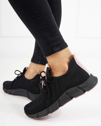 Chaussures de sport femme Bommgi noires et roses - Footwear