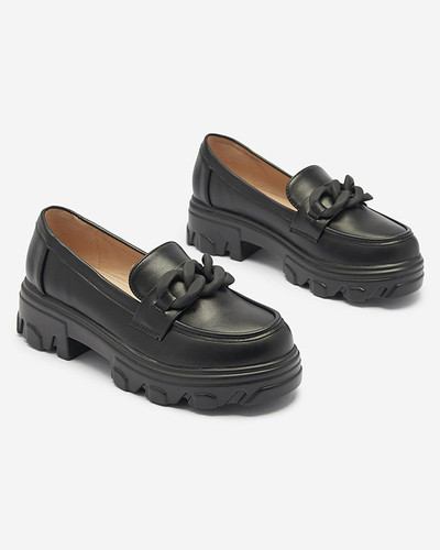 OUTLET Mocassins pour femme en noir Aromg- Footwear