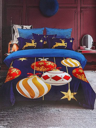 Ensemble de literie Royalfashion Noël 160x200 complet 3 pièces