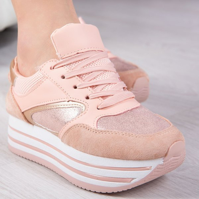 Baskets à plateforme rose Kim - Chaussures 1