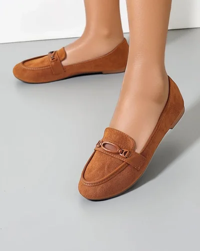 Mocassins en suédine éco Royalfashion pour femmes Zammei