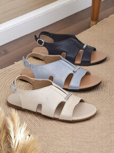 Royalfashion Sandales plates pour femmes Solea Comfort