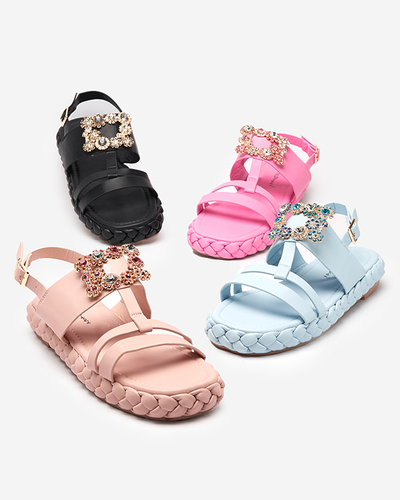 OUTLET Sandales bleues pour femme avec boucle décorative Govy-Footwear