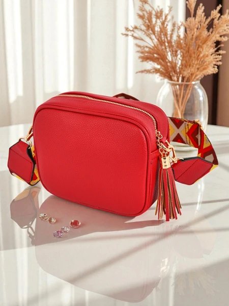 Royalfashion Petit sac à main pour femme en cuir écologique avec bandoulière colorée Kovi Lace