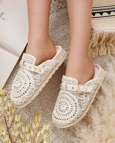Royalfashion Tongs femme avec broderie Leronip