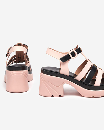 OUTLET Sandales à talons femme roses Agraves - Footwear