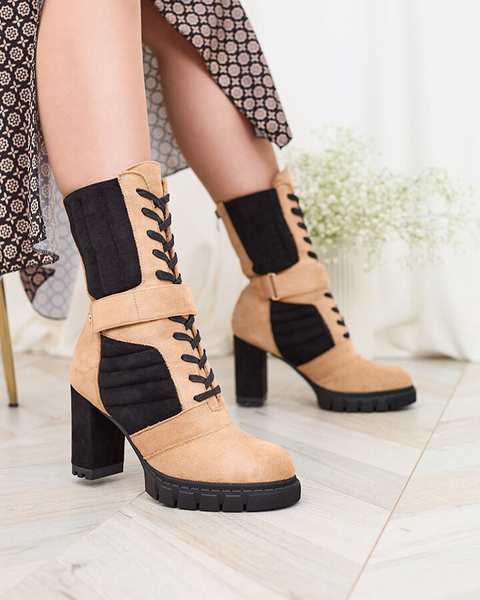 Royalfashion Bottes isolées Sehhra post pour femmes marron clair