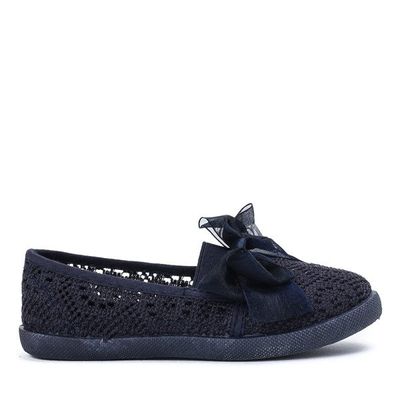 Sneakers fille bleu marine avec noeud Sugar Bomb - Chaussures 1