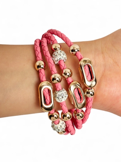 Bracelet pour femmes avec perles et zircons