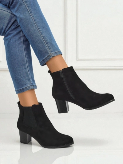 Bottines pour femmes en éco-daim à talons Velvet Trace