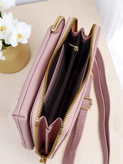 Royalfashion Portefeuille-monnaie multifonctionnel sur une bandoulière Matelassé Charm