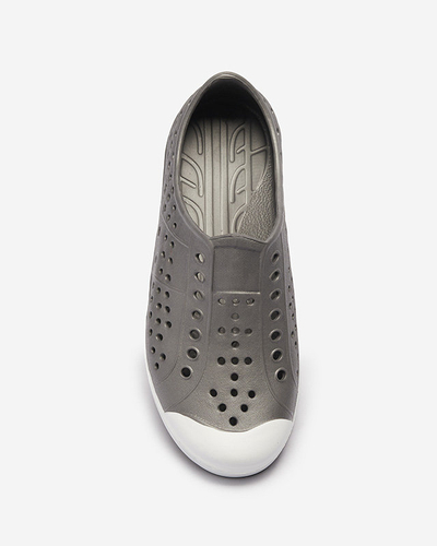 Baskets en caoutchouc ajourées grises pour enfants Jiteri - Chaussures