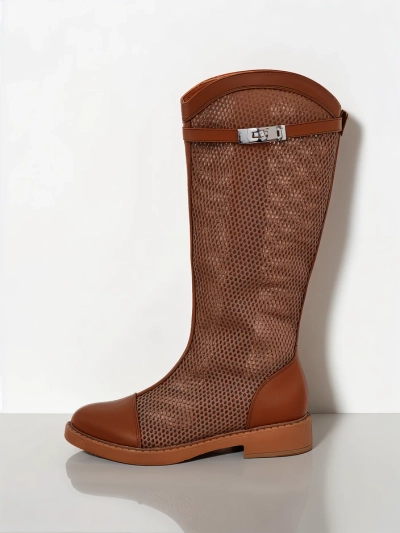 Royalfashion Bottines pour femmes à talons perforées Ovittole