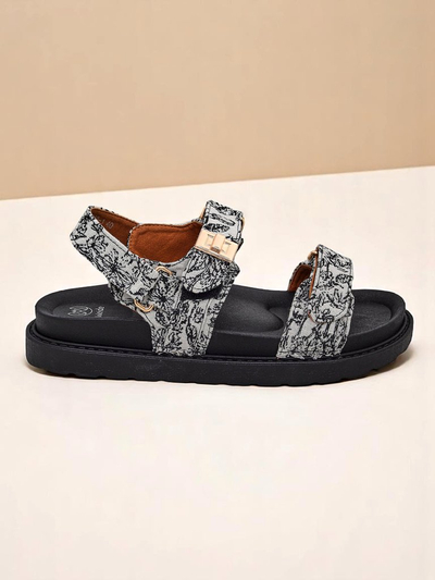 Sandales Royalfashion pour femme avec imprimé Aloé