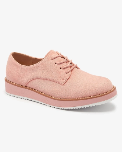 Demi-pointes à lacets a'la oxfords rose pâle pour femme Oksila - Chaussures