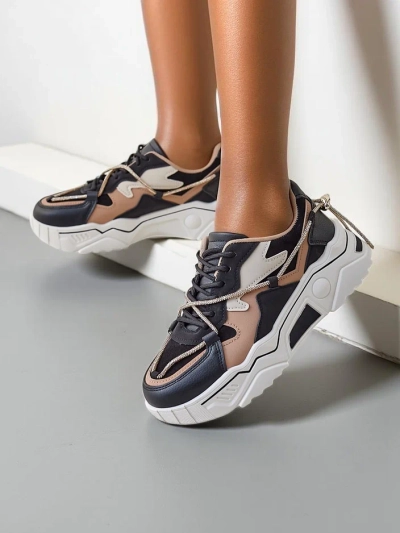 Royalfashion Baskets de sport à plateforme pour femmes Viela