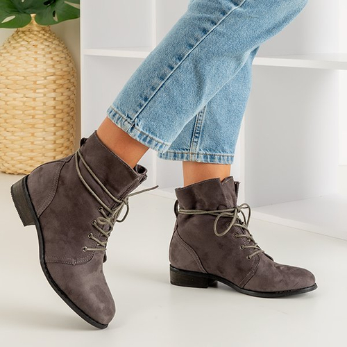 Bottes en éco-suède grises pour femmes Norbila - Footwear