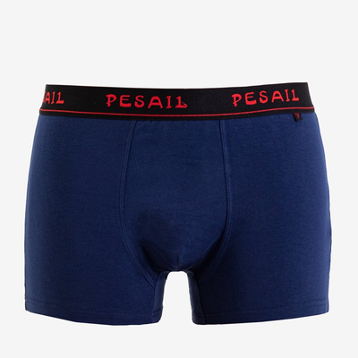 Caleçon homme bleu marine avec inscriptions - Sous-vêtements