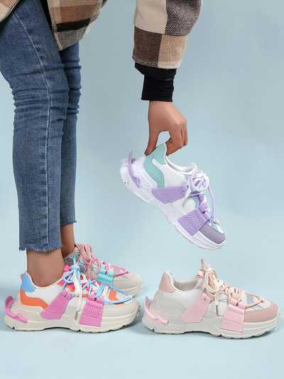 Royalfashion Baskets de sport pour femmes avec inserts en caoutchouc Bubble