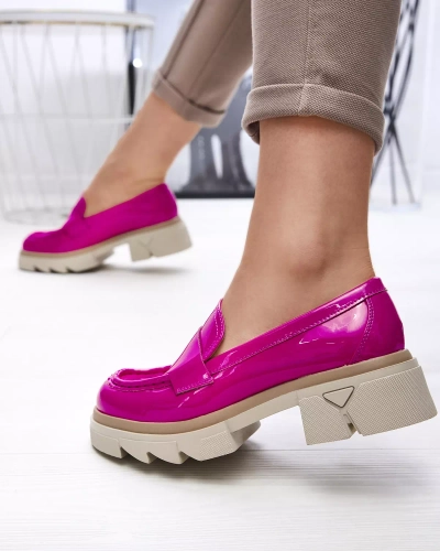 Royalfashion Mocassins fuchsia laqués pour femme Gelopa