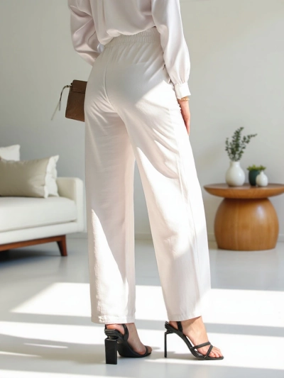 Pantalons larges pour femmes Royalfashion avec une boucle décorative