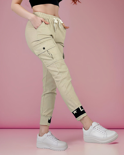 Royalfashion Pantalon de combat en tissu pour femme