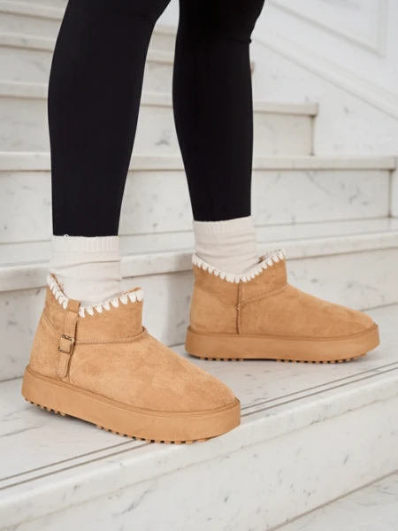 Royalfashion Bottines courtes pour femmes de style botte de neige Ewioz