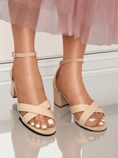 Sandales femme Royalfashion à petit talon bloc Eleganza Strap