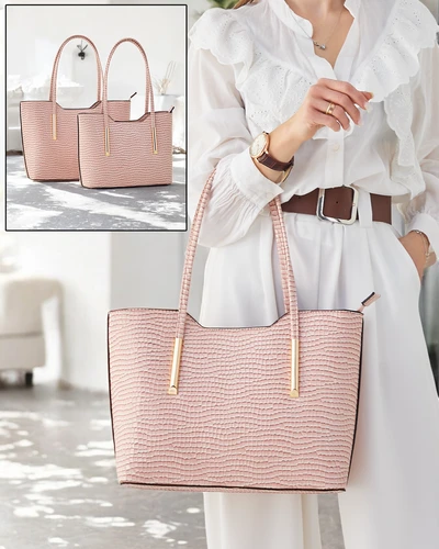 Royalfashion Sac à main pour femmes doublement revêtu avec embossage