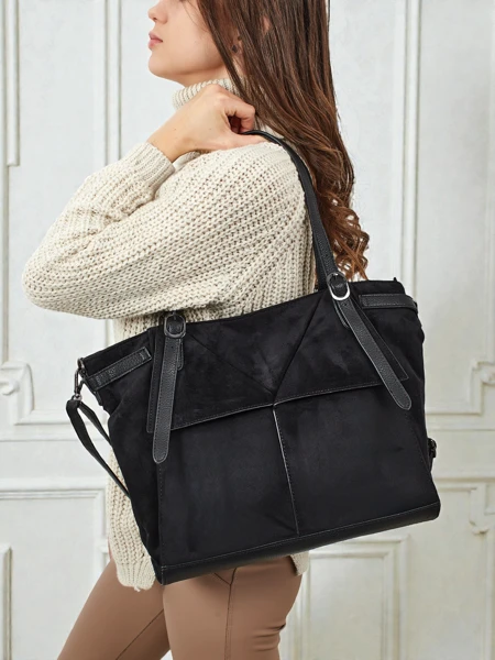 Sac à main shopper pour femmes en éco-daim Daville