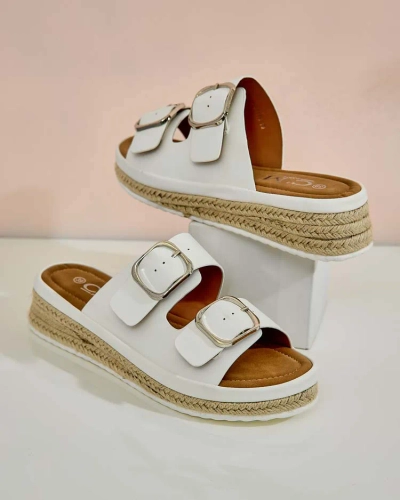 Royalfashion Tongs à boucles pour femmes Ossfo
