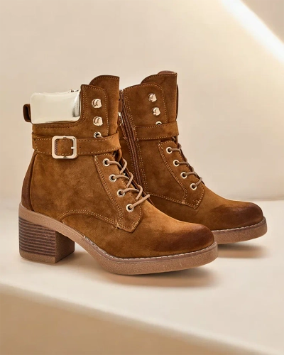 Bottines à talon bas pour femmes Royalfashion Nedelin