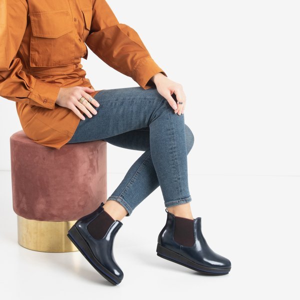 Bottes compensées bleu marine pour femmes Stasia - Footwear