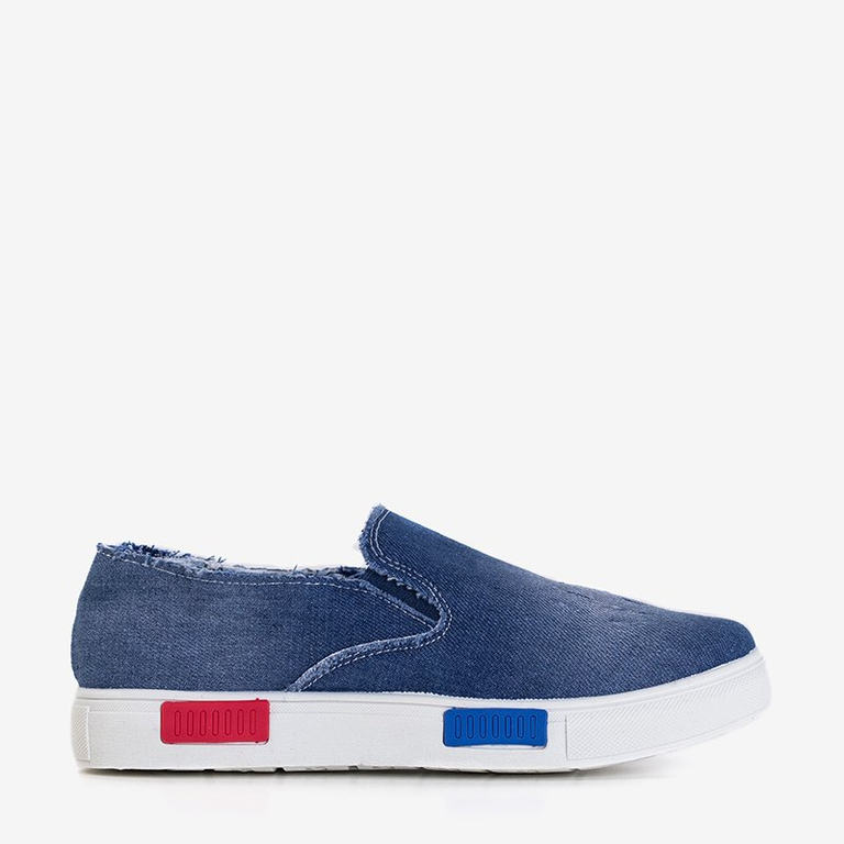 Slip on sneakers femme en denim bleu marine Rumi - Footwear