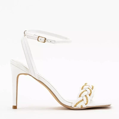 OUTLET Sandales femme blanches sur talon haut Tenedi - Footwear