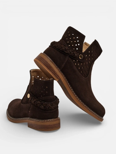 Bottines ajourées pour femmes en cuir naturel Unimi