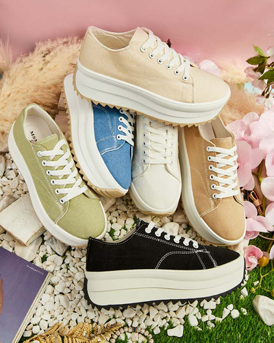 Royalfashion Sports Baskets à semelles compensées pour femmes