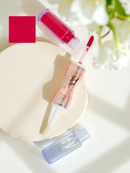 Rouge à lèvres et gloss transparent 2-en-1 Voir Fuchsia