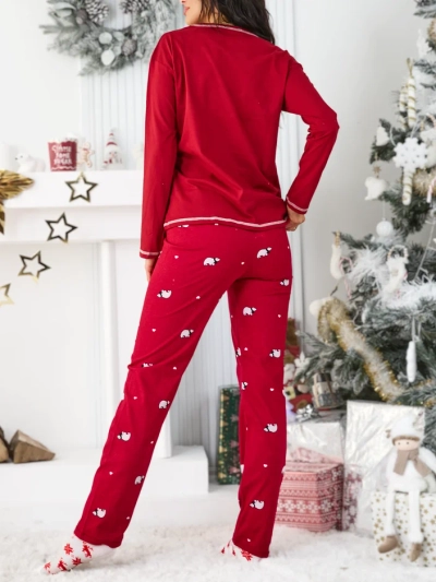 Pyjamas en coton pour femmes Royalfashion Noël avec ours polaire
