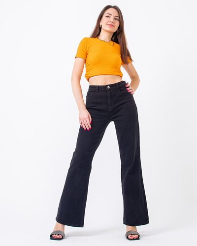Pantalon large femme noir - Vêtements
