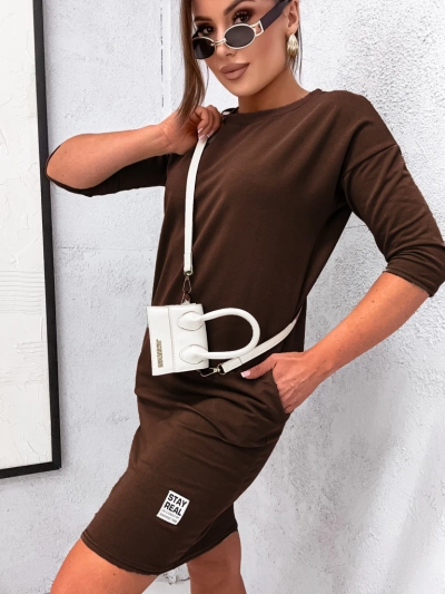Royalfashion Robe mini en tissu pour femmes
