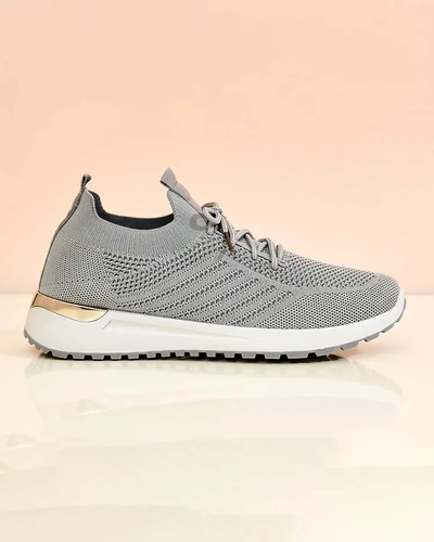 Royalfashion Chaussures de sport en tissu pour femmes Amgent