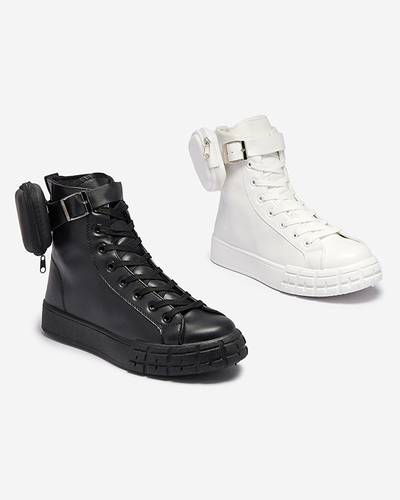 Chaussures de sport noires pour femmes avec pochette Efiffe- Footwear