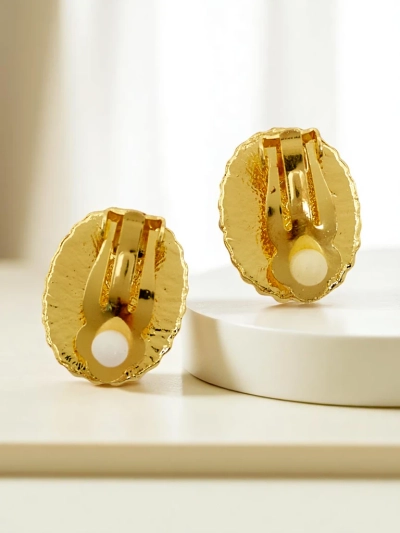 Royalfashion Boucles d’oreilles clips pour femmes avec cristal et zircon cubique