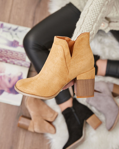 Royalfashion Camel Bottes à talon aiguille Ricteas pour femme