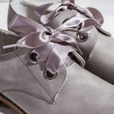 OUTLET Chaussures grises avec un ruban Zina - Footwear