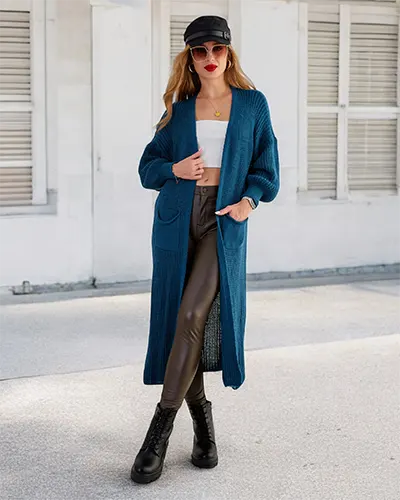 Royalfashion Pull couvre-lit tricoté pour femme