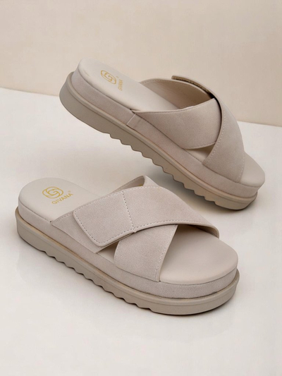 Royalfashion Sandales plates pour femmes Evre