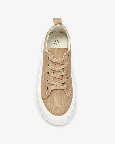 Baskets de sport marron clair à plateforme Saddol- Footwear