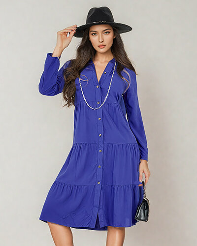 Royalfashion Robe midi pour femme